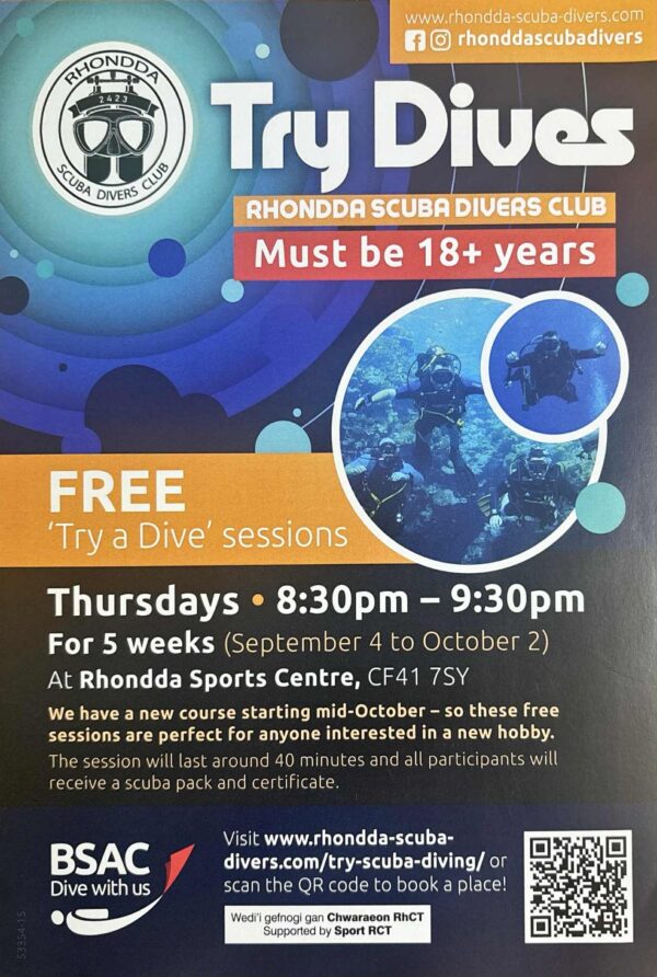 FREE ADULT TRY DIVES STARTING IN SEPTEMBER!